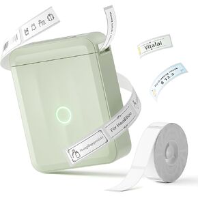 NIIMBOT Label Maker Bluetooth Label Printer Household Organization D110 Label Maker Machine with Tape, Portable Label Maker for School Kids Office File Labeling, Quick Home Use, White