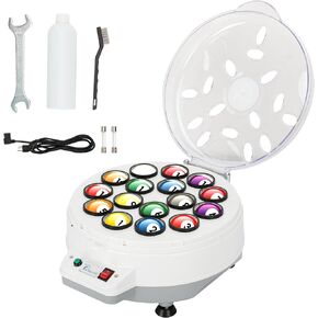 Upgraded Billiard Ball Cleaner and Polisher, Billiard Ball Cleaner, Pool Ball Cleaner for 16 Billiard and Snooker, Balls British and American Dual Use 110V, Automatic Pool Ball Cleaner