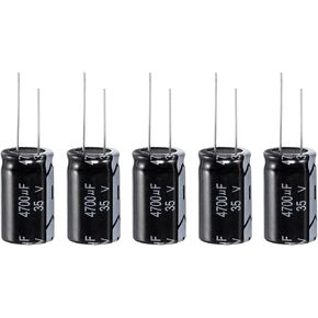 PATIKIL 35V 4700uF Electrolytic Capacitors, 5Pcs 18x30mm Aluminum High Frequency Electrolytic Capacitors for TV, LCD Monitor, Refrigerator, Circuit Boards, Black in Kuwait