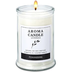 Rose Candle, 12 Oz 80 Hours Long Lasting Candles for Home Scented, New Home Aromatherapy Candle, Highly Scented Candles for Women, White