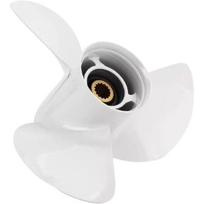 6E5-45947-00-00 Propeller for Yamaha Outboard 50 60 70 75 80 85 90 100 115 130 HP Boat Motor Engine Parts Aluminum Prop 13 1/2 X 15-K RH 15 Spline Tooth 4.25 Gearcase 6E5-45947-00-EL