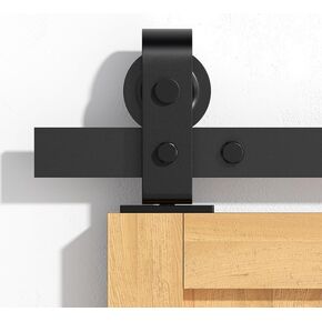 60" Bifold Barn Door Hardware Track Kit,Top Mount Sliding Kit for 14" Bifold Doors,Heavy Duty Roller,Slide Smoothly Quietly,Easy Install,Black,No Door