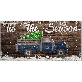 Fan Creations NFL Dallas Cowboys Unisex Dallas Cowboys Tis The Season sign, Team Color, 6 x 12