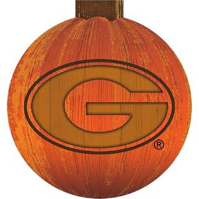 Fan Creations NCAA Georgia Bulldogs Unisex University of Georgia 12 in. Halloween Pumpkin Sign, Team Color, 12 inch