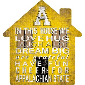NCAA Appalachian State Mountaineers Unisex Appalachian State House Sign, Team Color, 12 inch