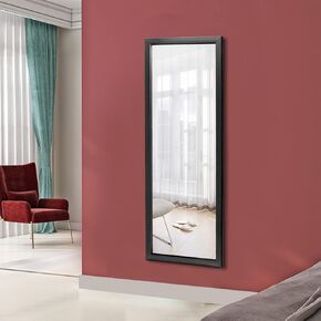 NeuType 43"x16" Full Length Mirror Wall Mirror Floor & Full Length Mirrors Body Mirror Standing Mirror Black Mirror Shower Mirror Boho Mirror Polystyrene Frame No Stand