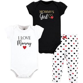 Hudson Baby Unisex Baby Cotton Bodysuit and Pant Set, Daddys Little Princess Long Sleeve, 9-12 Months in Kuwait