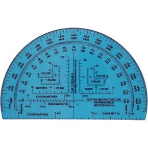 Degrees Mils Meters Yards Protractors