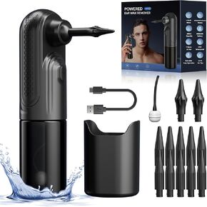 Ear Wax Removal Tool, Ear Cleaner Earwax Removal, 4 Pressure Modes Rechargeable Ear Flush, Ear Irrigation Kit, Electric Ear Wax Remover with 10+2 Ear Tips