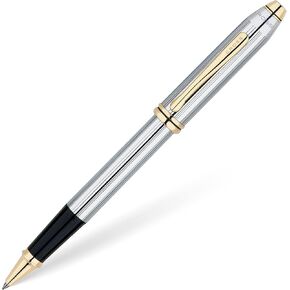Cross Townsend Medalist Refillable Ballpoint Pen, Medium Ballpen, 23 Carat Gold-Plated Appointments, Includes Luxury Gift Box