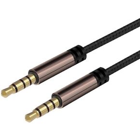 Smays AUX Cable 3.5 mm Audio Cable Male to Male Extension Cord TRRS Supports Mic for Live Streaming or Voice Call