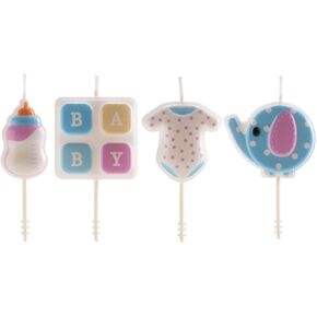Set of 3D Dino Birthday Candles for Children's Cakes - Dinosaur Birthday Candles Children - Pack of 4