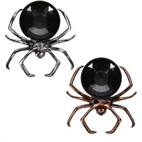 AJS - Halloween Spider Candy Holder - Set of 2-1 - Gold / 1 Silver - These large spider-shaped candy holders are a fun way to gift treats over the Halloween season.