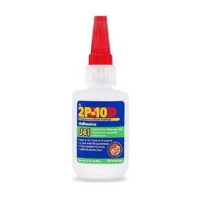 FastCap 2P-10 JEL (No-drip Formula) –Industrial Strength Heavy-Duty Super Glue -(CA Adhesive) - 2.25 oz/64g. Great for use on Vertical Surfaces. Shock Resistant. Activator Sold Separately (1-Bottle)