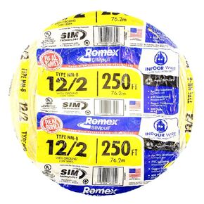 Southwire 28828255 250' 12-2 NM-B Wire, 12 AWG, Yellow