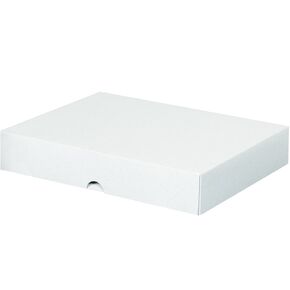 Aviditi Stationery Two-Piece Boxes, 8 1/2" x 11" x 2", White, Pack of 200, for Letterhead and Business Cards