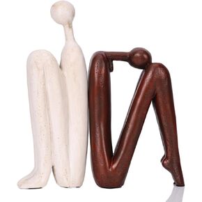 Decorative Book Ends,Thinker Statue Decor, Bookends for Heavy Books,Resin Bookends Decorative,Modern Bookshelf Decor Aesthetic,Applicability Books Decor and End Table Decor (Bronze)