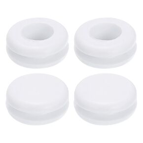 uxcell 60Pcs Rubber Grommets 3/8" (10mm) Drill Hole, 1/4" (8mm) ID Double Sided Hole Plugs Ring Gasket for Firewall Cable Wire Protecting, White