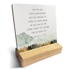 Country Love is Patient Love is Kind Bible Verse Wooden Plaque Sign Desk Decor Rustic 1 Corinthians 13:4-8 Christian Desk Sign Decor for Home Wedding 4 x 4 Inches