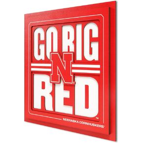 YouTheFan NCAA Nebraska Cornhuskers Slogan Series 3D Wall Art