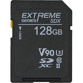 128GB, SDXC UHS-II, Full Size Memory Card, Extreme_SDX Series – Nikon/Panasonic/Canon/SONY/Fujifilm and other digital cameras (NP467C128GZX3)