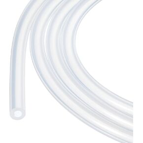 10ft 1/8" ID x 1/4" OD Silicone Tubing Clear 3mm x 6mm Industrial Plastic Tubing Pure Silicone Hoses for Pump Siphoning Draining Irrigation Brewing