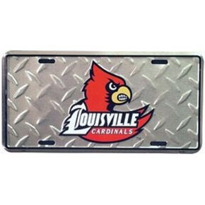 (6x12) Louisville Cardinals Diamond Cut NCAA Tin License Plate