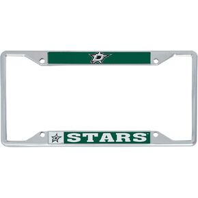 Desert Cactus Dallas Stars License Plate Frame Team NHL Metal Car Tag Holder for Front or Back of Car National Hockey League Officially Licensed (Up Close)