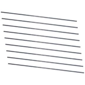 304 Stainless Steel Round Rod 10 Pcs 3 mm x 200 mm Metal Solid Shaft Rods for DIY Crafts Model Car Helicopter Airplane, Silver