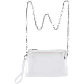 Y&R Direct Clear Bag Stadium Approved Studded Clear Purse for Women Stadium Concert Gameday Party Festivals Button Closure