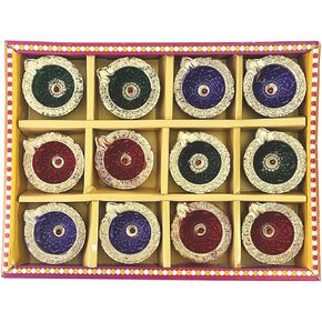 12 حزمة من الطين المصنوع يدويًا ديا باتي التقليدي من الطين الطبيعي ومصباح الزيت الأرضي ديباك ترحيب ديا ديا ترابية مصنوعة يدويًا لإضاءة ديكور ديوالي مع فتائل قطنية in Kuwait