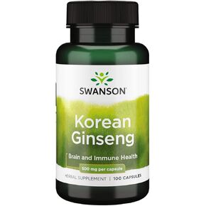 Swanson Korean Ginseng 500 Milligrams 100 Capsules