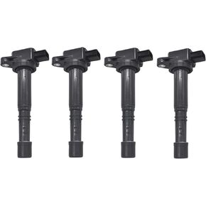 Ignition Coil Pack Iridium Spark Plug UF311 Set of 4 Compatible with Honda Acura Civic Accord CR-V Element CSX RSX 2.0l 2.4l L4