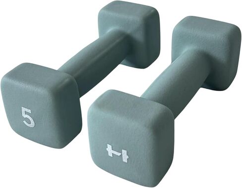 HulkFit Neoprene Coated Anti-Roll Square Dumbbells, Free Weights, and Hand Weights for Home Gym Exercise Equipment for Squats, Bench Press, and Deadlifts in Saudi Arabia