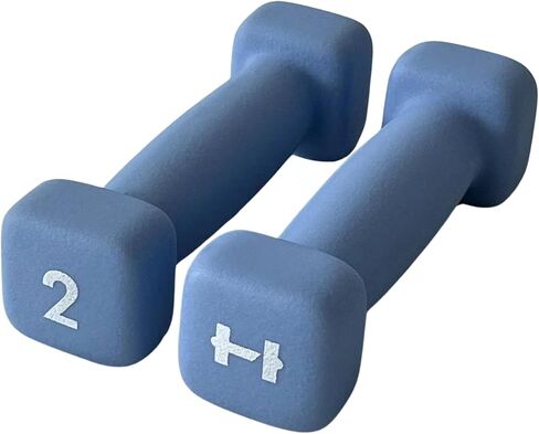HulkFit Neoprene Coated Anti-Roll Square Dumbbells, Free Weights, and Hand Weights for Home Gym Exercise Equipment for Squats, Bench Press, and Deadlifts in Saudi Arabia