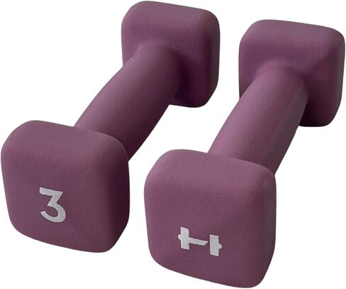 HulkFit Neoprene Coated Anti-Roll Square Dumbbells, Free Weights, and Hand Weights for Home Gym Exercise Equipment for Squats, Bench Press, and Deadlifts in Saudi Arabia
