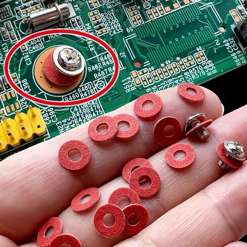 M2 x 6 مللي متر x 0.5 مللي متر غسالات الألياف العازلة ورقة حمراء مسطحة غسالات ختم غسالات جوانات ، 1000 قطعة in Saudi Arabia