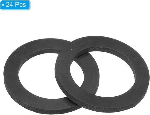 PATIKIL M31 Rubber Flat Washer, 24 Pack 31mm ID 45mm OD 3.5mm Thick Sealing Spacer Gasket Ring for Faucet Pipe Water Hose Fastener Bolt, Black in Saudi Arabia