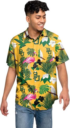 FOCO Baylor Bears NCAA Mens Floral Button Up Shirt - XXXL in Saudi Arabia