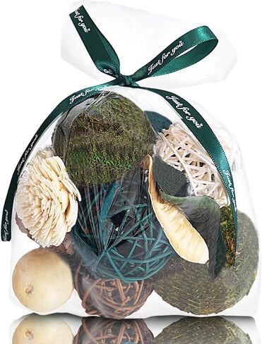 Qingbei Rina 4th of July Decorative Balls for Bowls, Patriotic Bowl Fillers for Home Decor, Wicker Rattan Balls Decorative, Red White Blue Vase Filler with American Flag for Independent Day in Kuwait