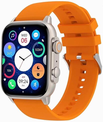 Smart Watch 1.96" AMOLED HD Screen Smartwatch 410 * 502 Color Smart Watch Full Health Monitor Smartwatch for Women Men, Low Power Consumption Smartwatch (Orange) in Saudi Arabia