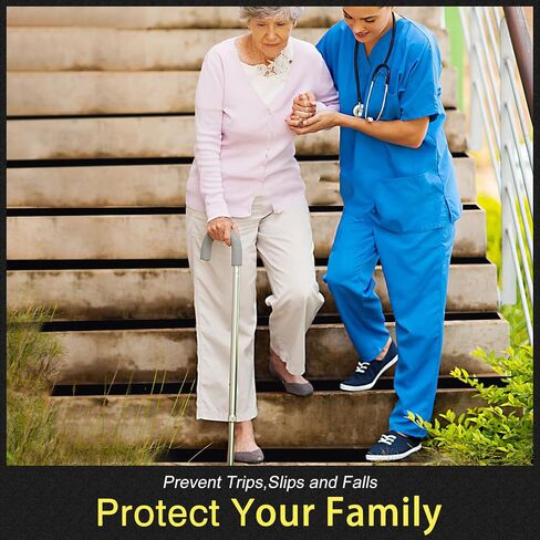 S&X Anti Slip Tape 4in x 60ft Grip Tape for Stairs Ramps, Glow-in-the-Dark | Heavy-Duty Waterproof 60-Grit – Non Slip Strips for Outdoor Steps, Wood Floors, Boat Decks and Porches in Saudi Arabia