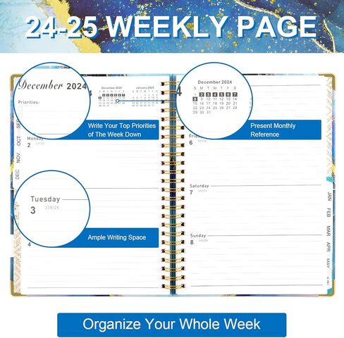 GNILLKO 2024-2025 Monthly Planner, Daily Planner 2024-2025 with Tabs, July 2024- June 2025 Weekly/Monthly Planner, 2024-2025 Planner with Color Pen, Sticky Notes, Stickers, Elastic Closure, Inner Pocket, Round Corner, 8.5" x 6.2"-Pink in Saudi Arabia