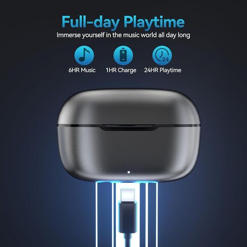 Monster Wireless Earbuds Bluetooth 5.3 Headphones with CVC 8.0 Noise Reduction, IPX8 Waterproof in-Ear Stereo Earphones 60H Playtime, Bluetooth Earbuds with Fast Charging for Sport in Saudi Arabia