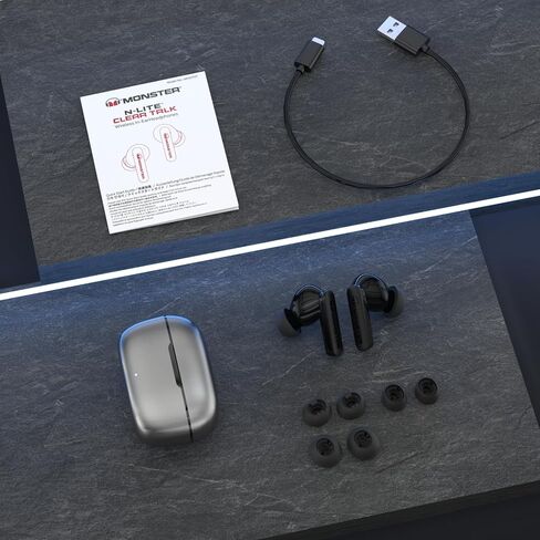 Monster Wireless Earbuds Bluetooth 5.3 Headphones with CVC 8.0 Noise Reduction, IPX8 Waterproof in-Ear Stereo Earphones 60H Playtime, Bluetooth Earbuds with Fast Charging for Sport in Saudi Arabia