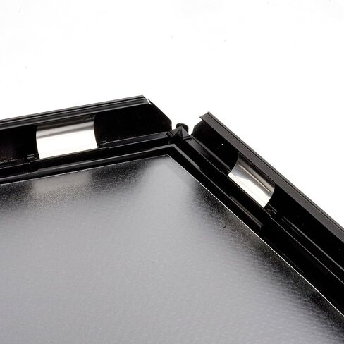 M&T Displays Opti Snap Poster Frame 8.5x11 Inch Black 1" Aluminum Profile Front Loading Wall Mounting Photo Picture Document Certificate Sign Holder Mitered Corner Anti Glare Cover (2 pack) in Kuwait