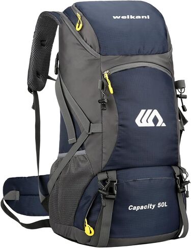 Taeku Hiking Daypack, 50L Waterproof Lightweight Backpack Travel Bag Climbing Backpacks for Outdoor Camping Travel (Black) in Saudi Arabia