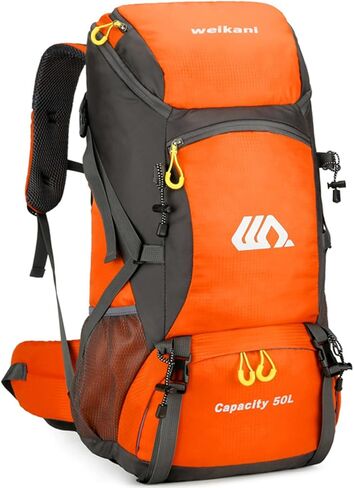 Taeku Hiking Daypack, 50L Waterproof Lightweight Backpack Travel Bag Climbing Backpacks for Outdoor Camping Travel (Black) in Kuwait