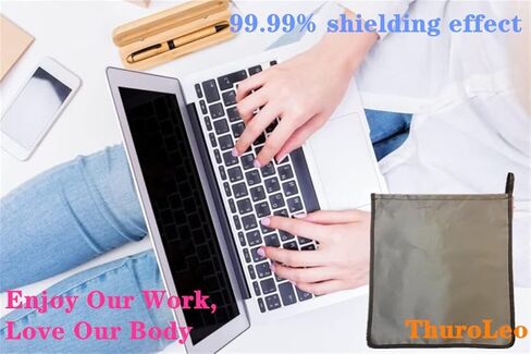 EMF Protect Pad,Laptop Tablet Protection Faraday Pouch Anti Radiation Case Blanket 5G RF GPS RFID Copper Shield Security Pouch Router Cover 10.6inch (Silver) in Saudi Arabia