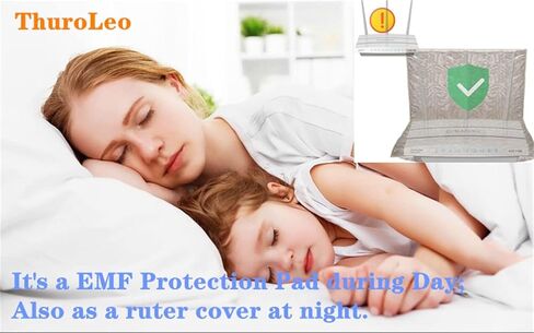 EMF Protect Pad,Laptop Tablet Protection Faraday Pouch Anti Radiation Case Blanket 5G RF GPS RFID Copper Shield Security Pouch Router Cover 10.6inch (Silver) in Saudi Arabia